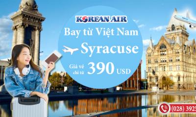 Khuyến mãi vé máy bay đi Syracuse hãng Korean Air